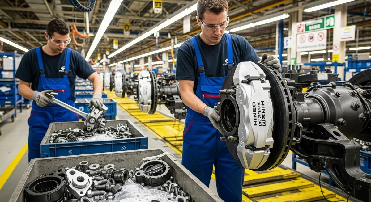 Chuyên gia kiểm tra phụ tùng xe tải HINO ISUZU chính hãng cẩn thận