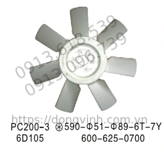 YJ-E0796 Cánh quạt PC200-3 6D105